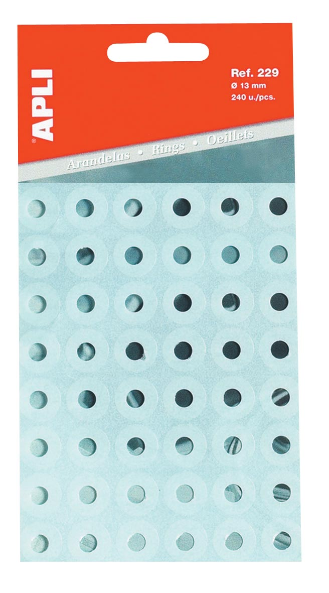 Apli versterkingsringen transparant, etui van 240 stuks