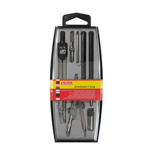 herlitz kompas doos 7 stuks, zwart
