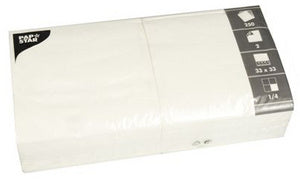 PAPSTAR Servetten, 330 x 330 mm, 2-laags, wit