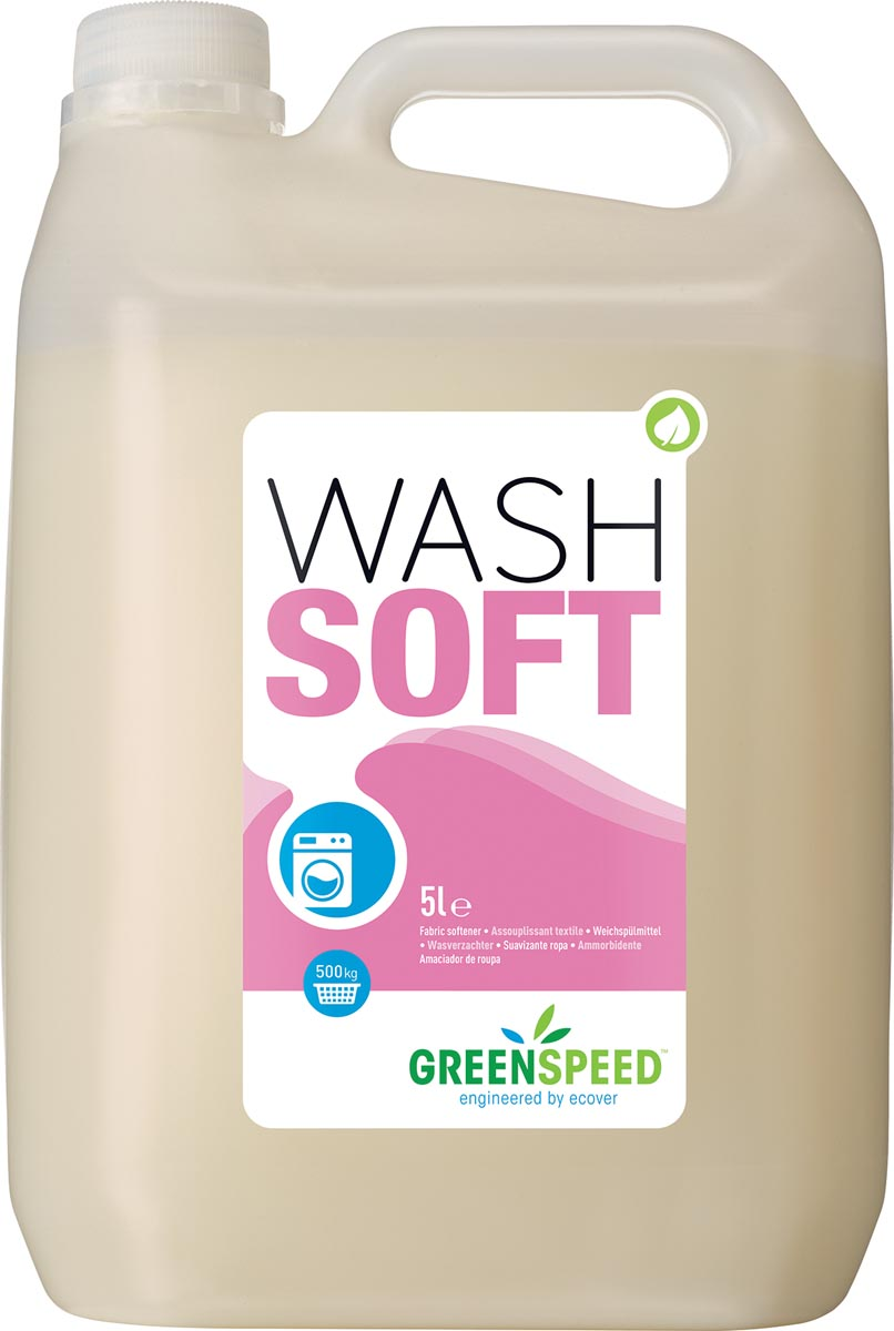 Greenspeed wasverzachter Wash Soft, 166 wasbeurten, flacon van 5 liter