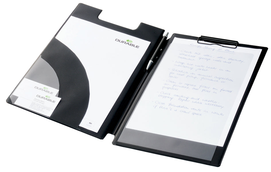DURABLE klemmap, DIN A4 , zwart, zachte folie
