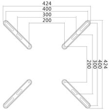 LogiLink VESA-adapter, voor 81,28 - 139,7 cm (32 - 55)