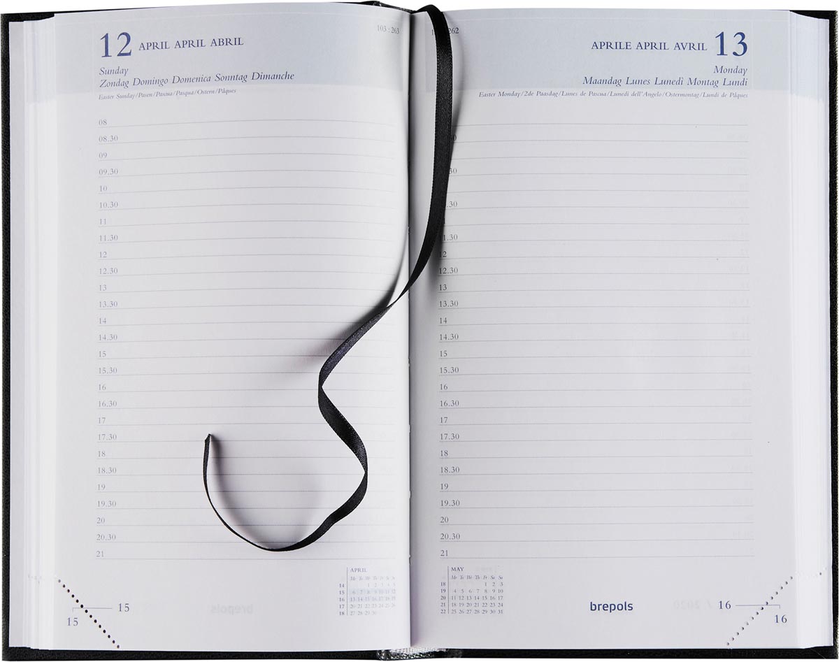 Brepols agenda Brefix Lima 6-talig, blauw, 2024