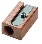 M R Puntenslijper, gemaakt van hout, blokvorm