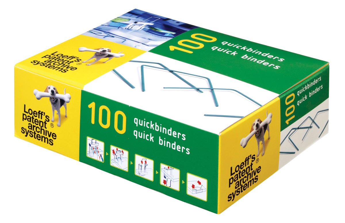 Loeff's quickbinder Lengte 100 mm. Doos van 100 stuks.