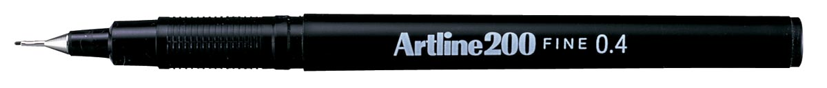 Artline 200 fineliner, zwart