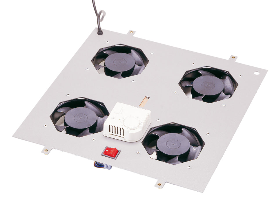 DIGITUS dakventilatoreenheid, 2 ventilatoren, zwart (RAL 9005)