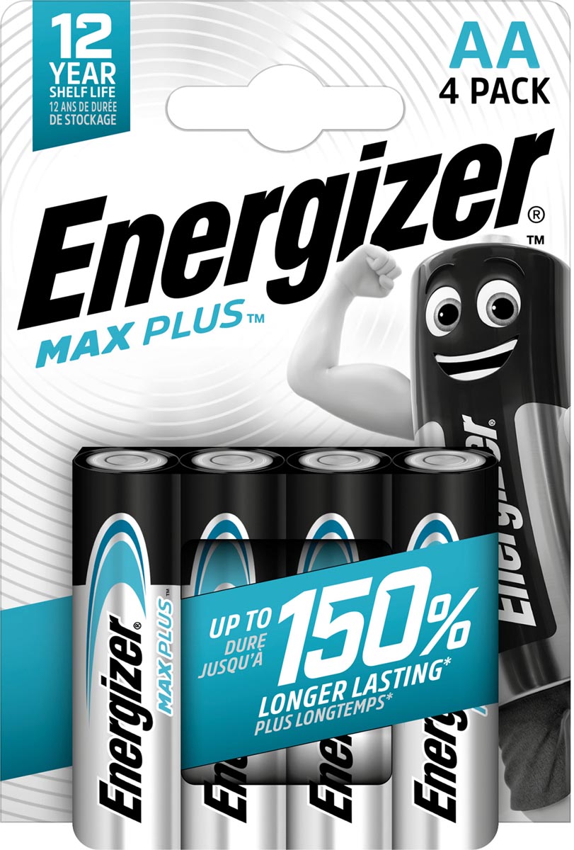 Energizer batterijen Max Plus AA/LR06/E91, blister van 4
