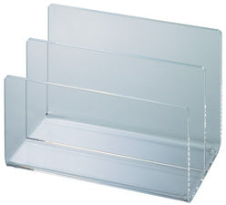 MAUL acryl kaarthouder met 2 compartimenten, glashelder