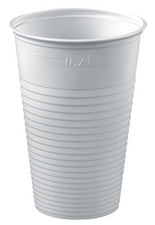 STARPAK plastic drinkbekers PP, 0,2 l, wit, 100s