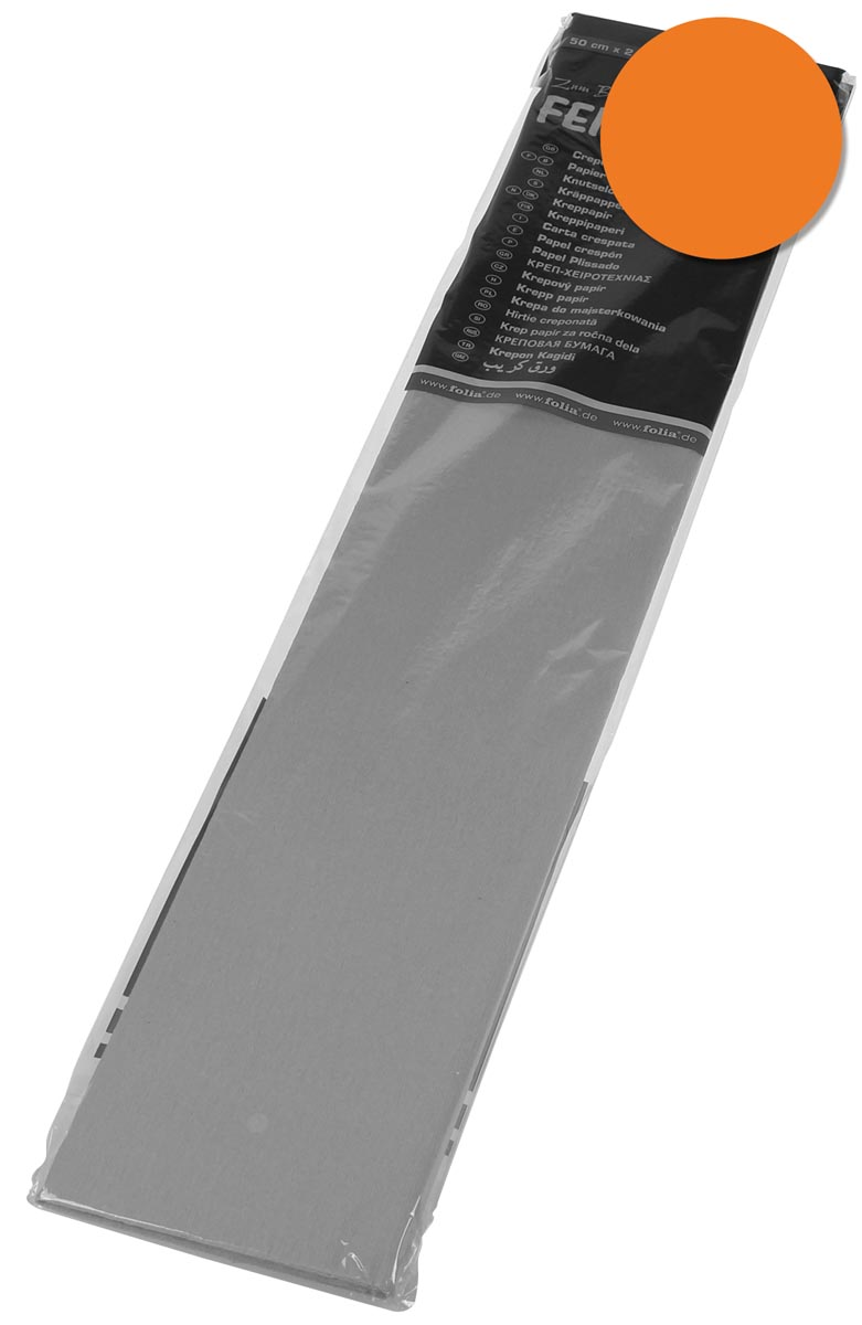 Folia crêpepapier lichtoranje