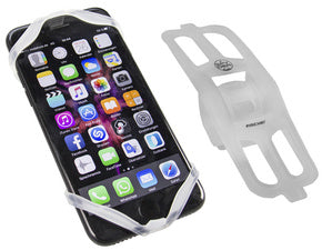 FISCHER Fiets smartphone houder silicone, wit