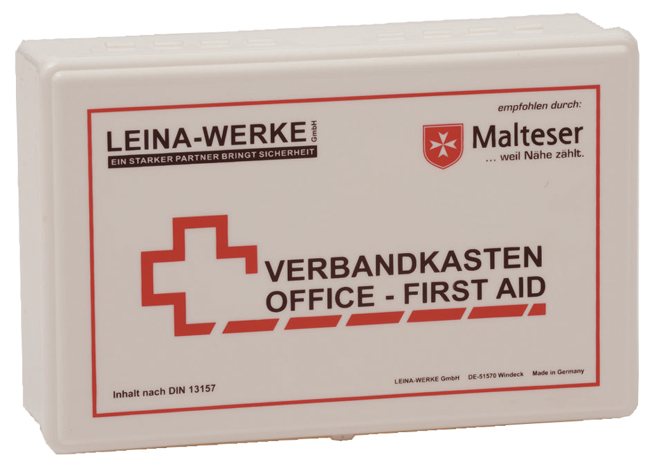 LEINA EHBO-koffer voor kantoor, inhoud DIN 13157, wit