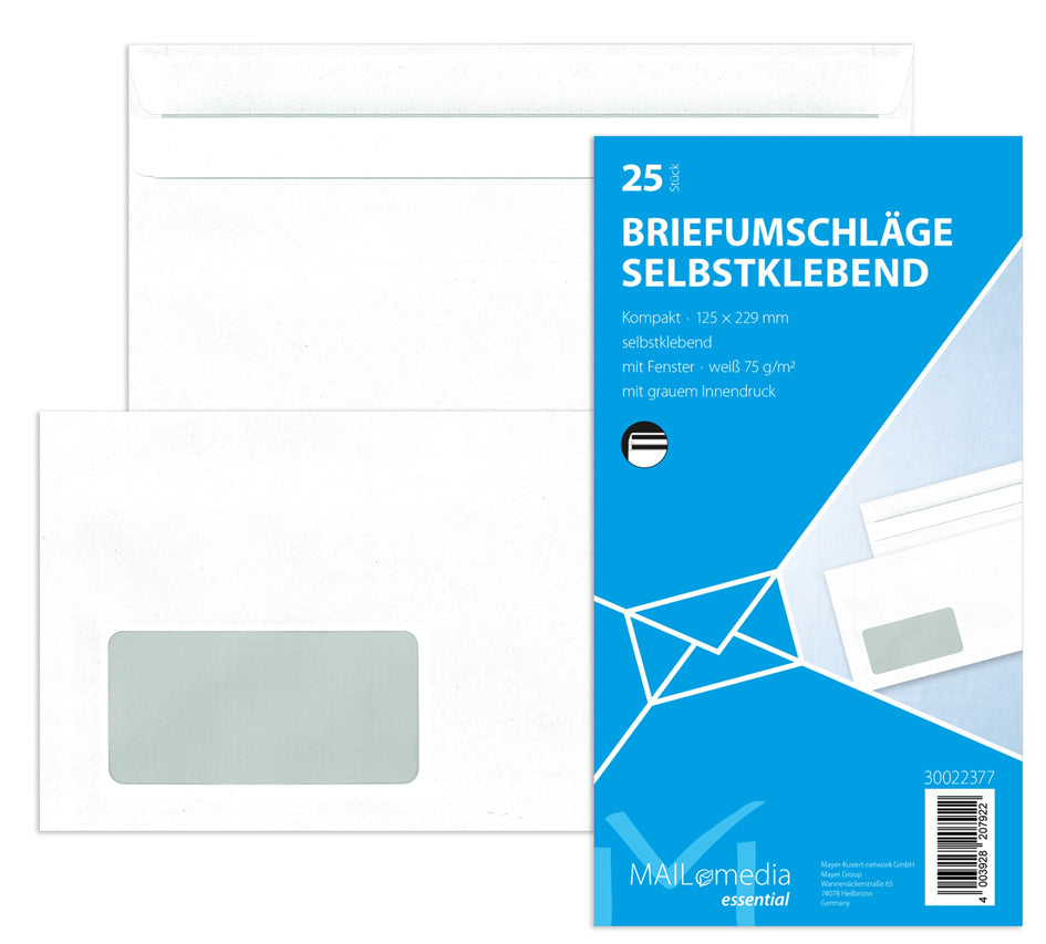 MAILmedia envelop offset wit, compact, met venster