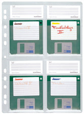 DUURZAME floppy disk hoes, voor 4 x 3.5 diskettes, DIN A4