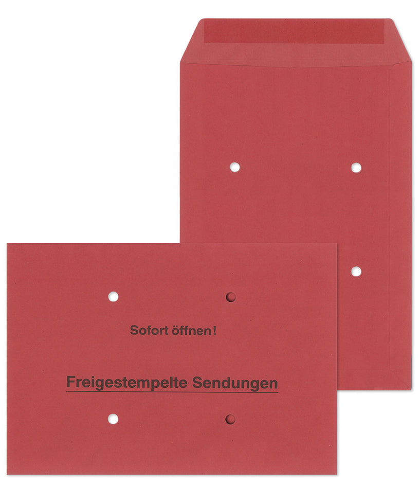 MAILmedia verzendenvelop gefrankeerde zendingen, B4, rood