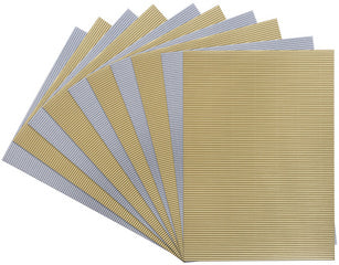 folia craft golfkarton, (B)250 x (H)350 mm, goud &zilver
