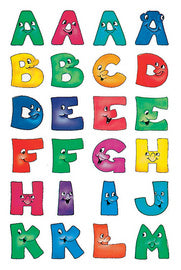 HERMA letterstickers A-Z, papier, grappige gezichten