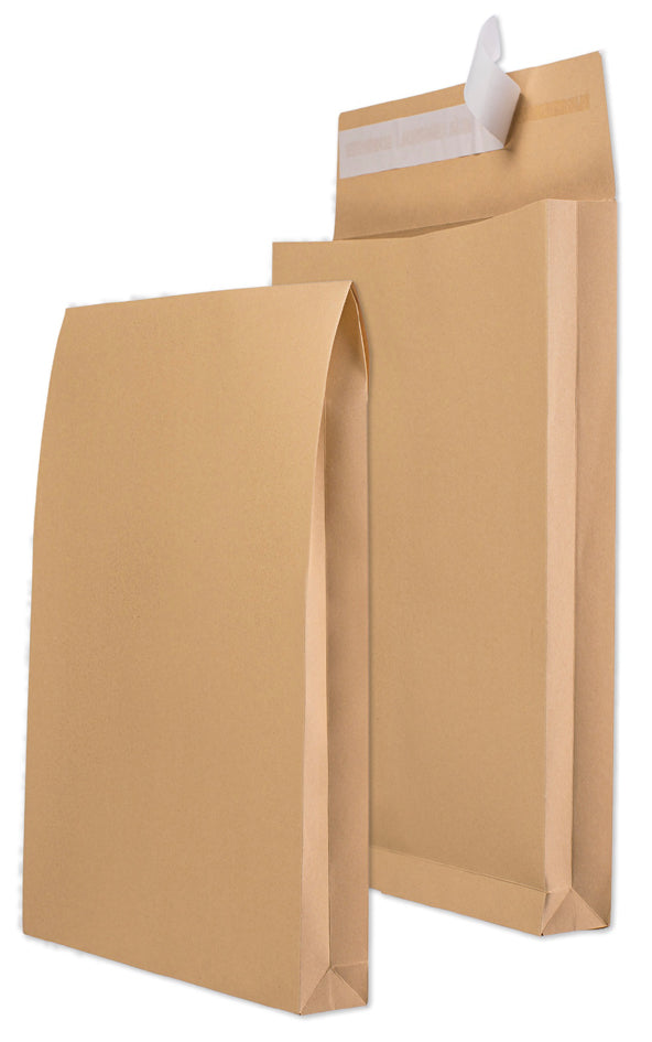 MAILmedia gevouwen envelop B4, zonder venster, bruin