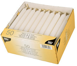 PAPSTAR tafelkaarsen, 21 mm, wit, 50 stuks