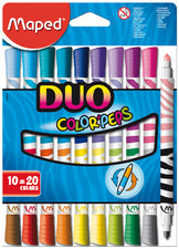 Maped DUO COLOR'PEPS dubbele vezeltip pennen, doosje van 10