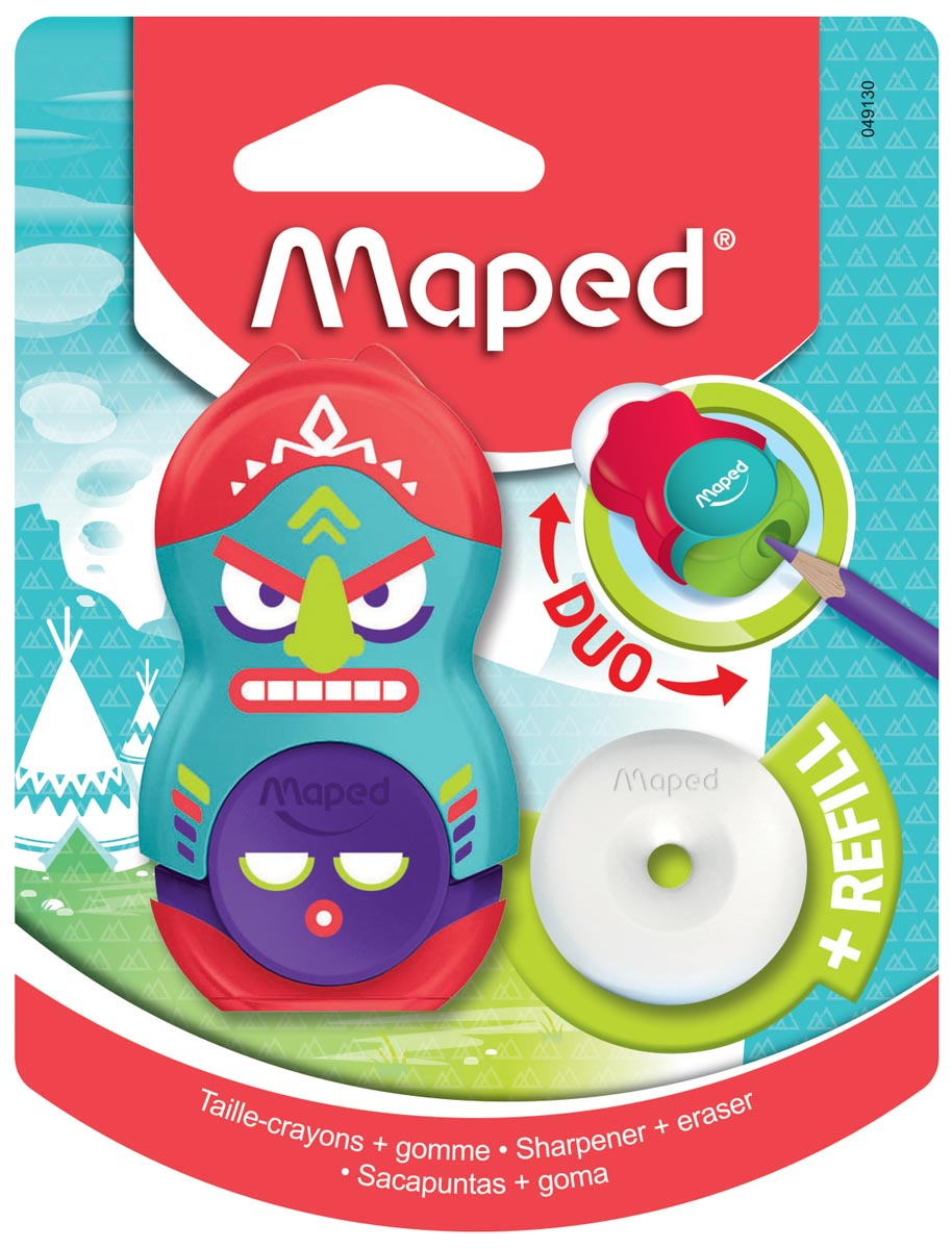 Maped potloodslijper + gom Totem, blister met 1 stuk