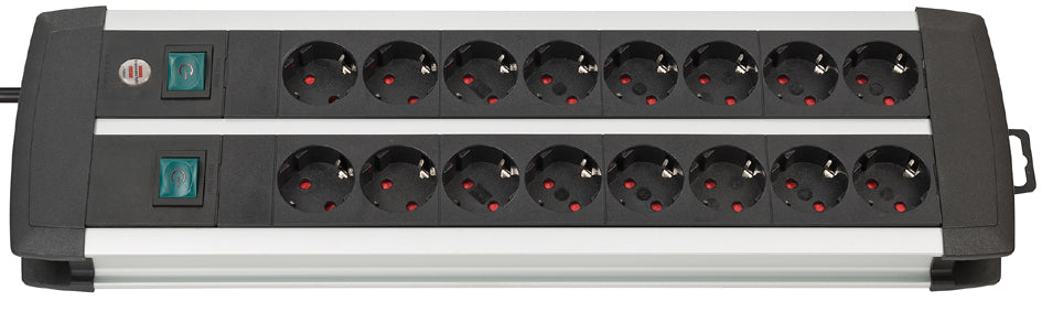 brennenstuhl stekkerdoos Premium-Duo-Alu-Line, 16-voudig