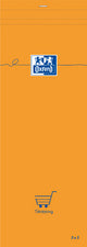 Oxford notitieblok, 74 x 210 mm, geruit, 80 vel, oranje