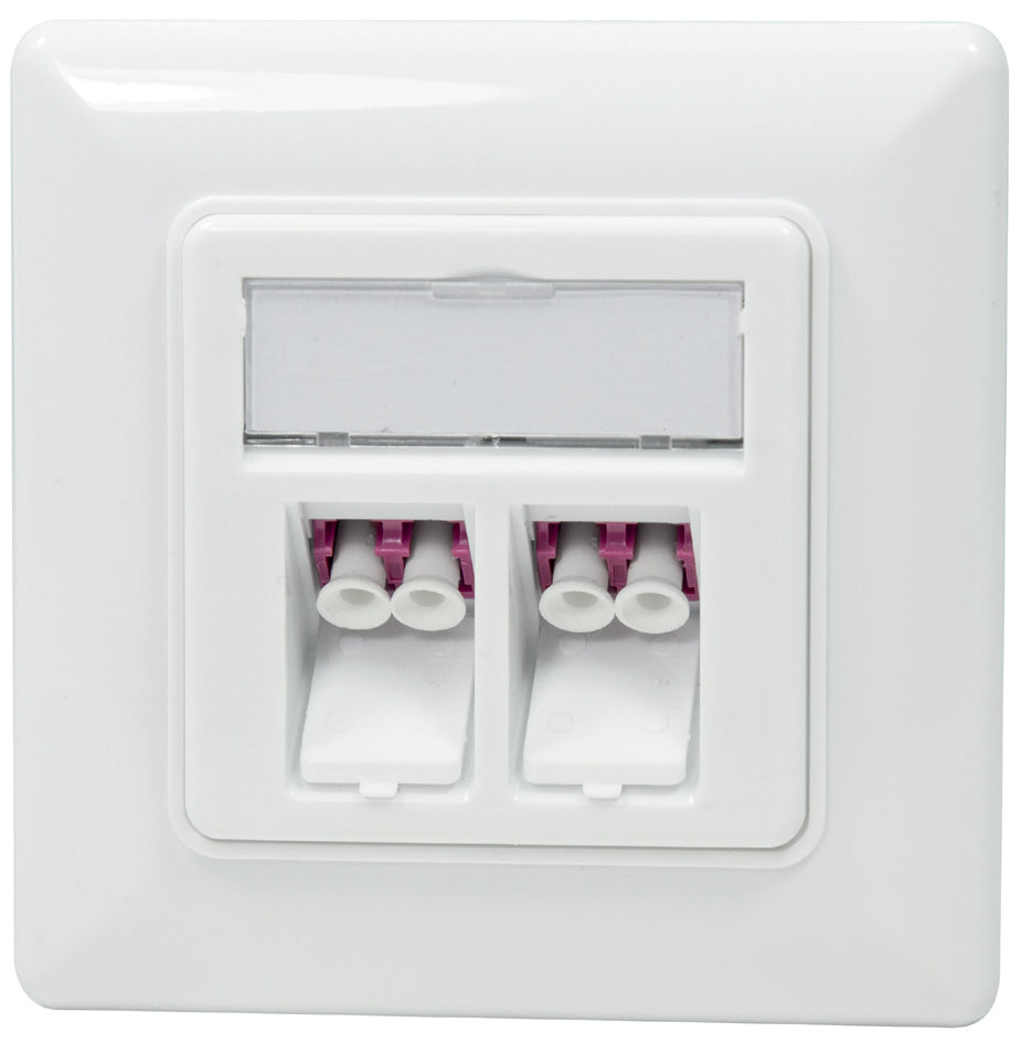 LogiLink aansluitdoos, 2 x LC duplexkoppeling, wit