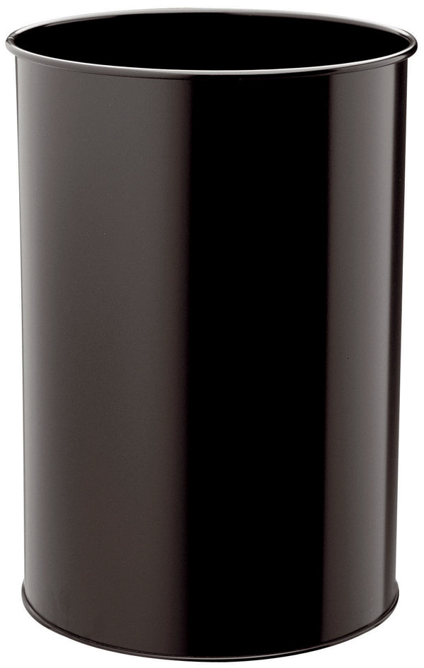 DURABLE METAL papierbak, rond, 30 liter, zwart