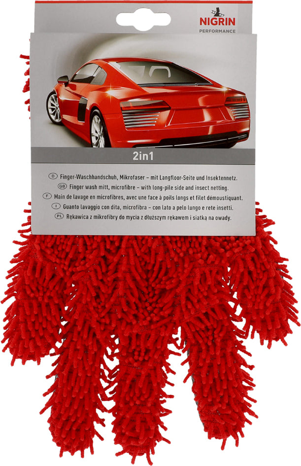 NIGRIN Performance Vingerwashandschoen, rood