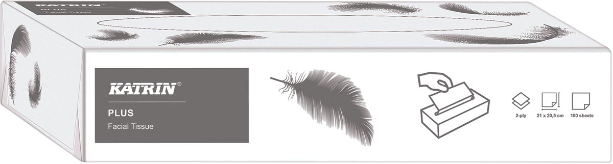 Katrin facial tissues, 2-laags, doos van 100 vellen