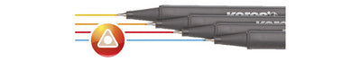 Kores Fineliner K-Liner, lijndikte: 0,4 mm, 4-delig etui