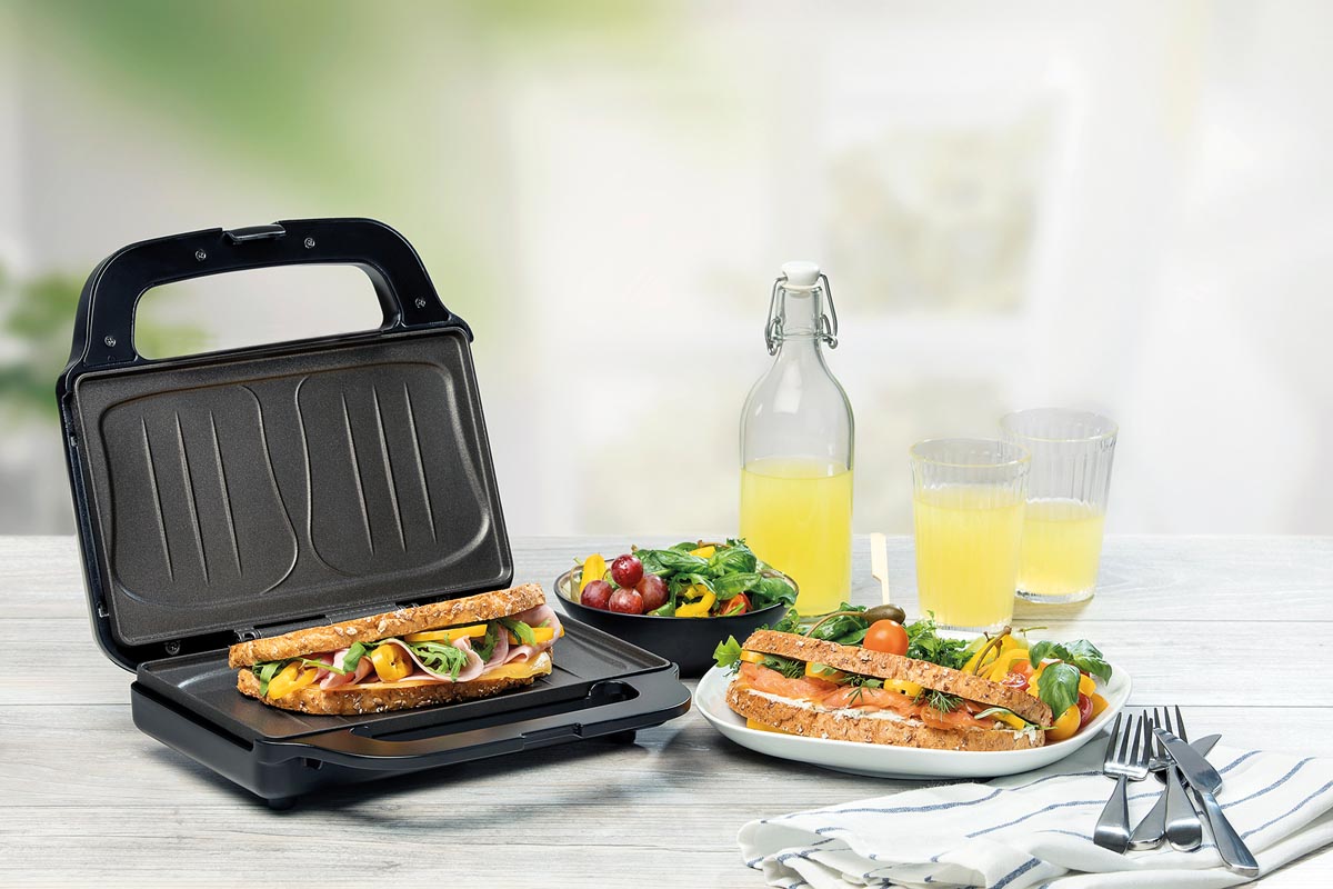 Domo croque monsieur machine Big Croque XL, zilver