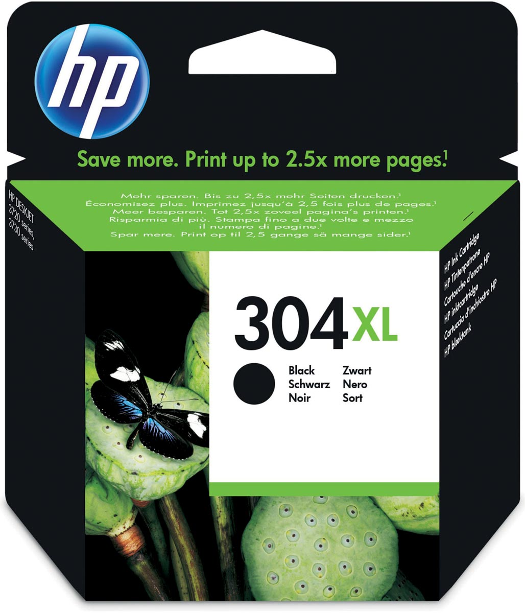 HP inktcartridge 304XL, 300 pagina's, OEM N9K08AE, zwart
