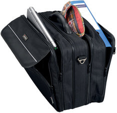LiGHTPAK Notitieboekentas CORNICHE, nylon, zwart