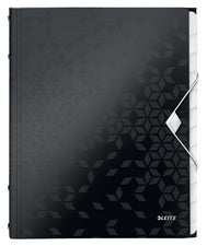 LEITZ WOW ordner, DIN A4, PP, 6 vakken, wit metallic