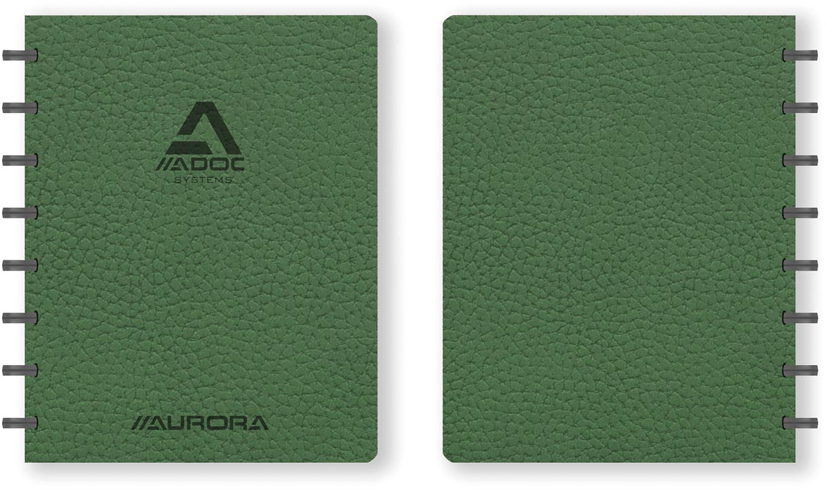 Adoc Business schrift, ft A5, 144 bladzijden, geruit 5 mm, groen