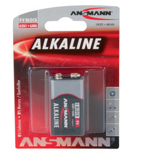 ANSMANN Alkaline rode batterij, 9V E-Block