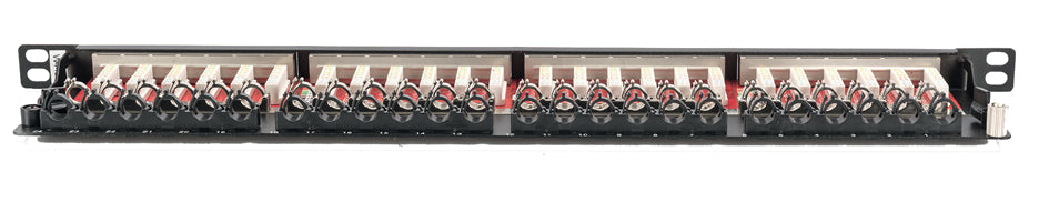 DIGITUS 19 Patch Panel Cat.6, Klasse EA, 24 poort, zwart