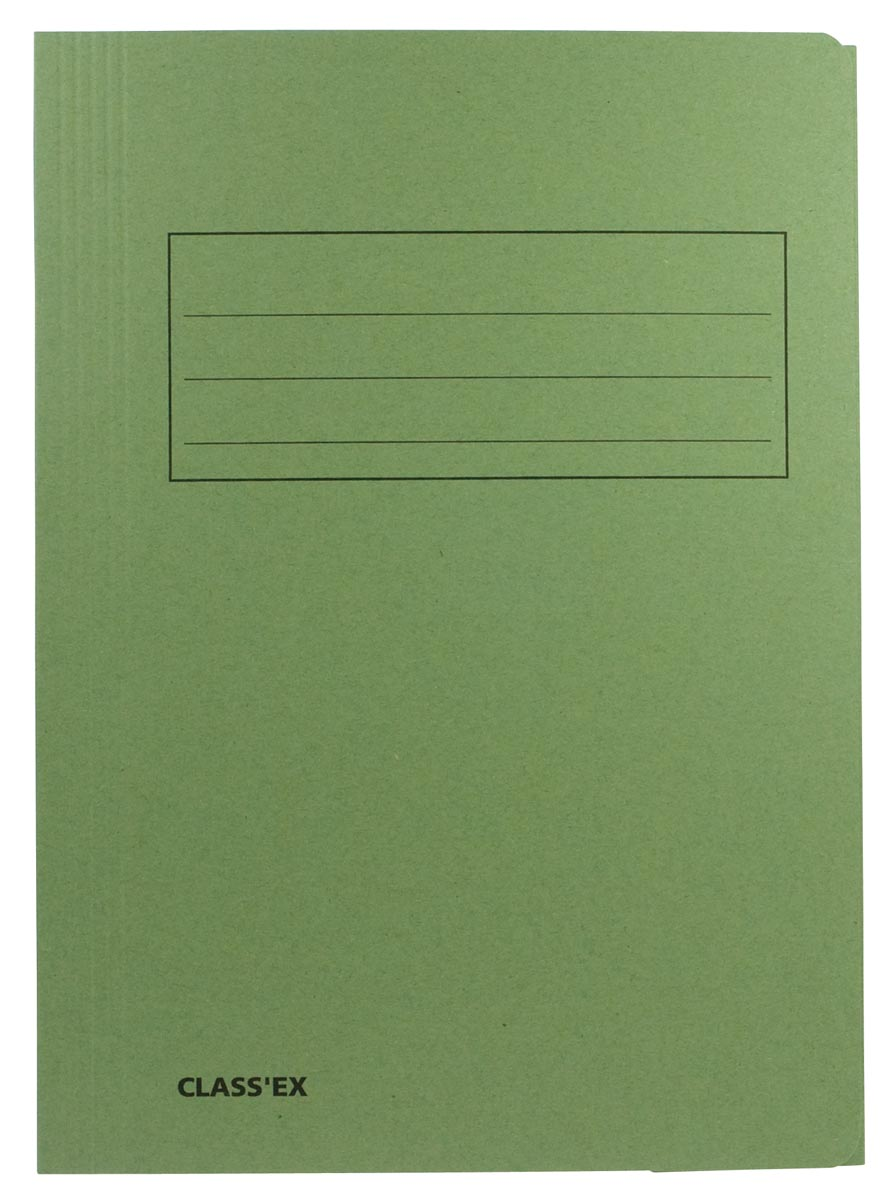 Class'ex dossiermap, 3 kleppen ft 23,7 x 34,7 cm (voor ft folio), groen