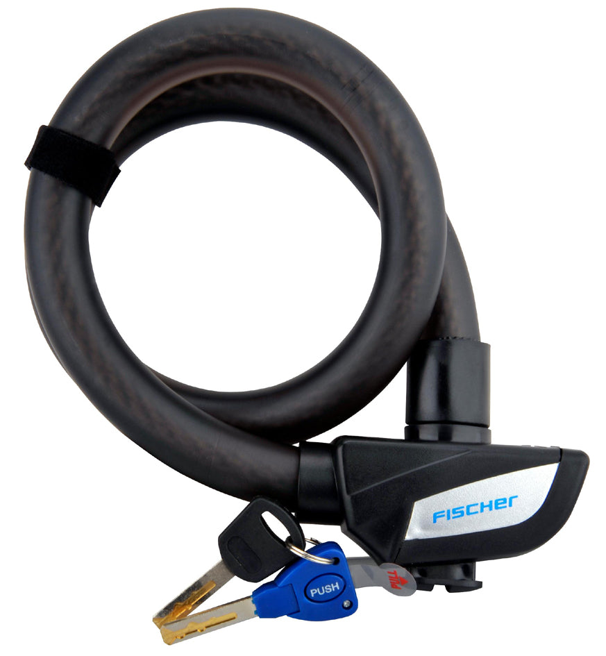 FISCHER touw fietsslot, lengte: 850 mm, zwart