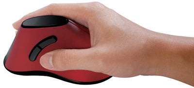 LogiLink Optische Draadloze Muis Ergonomisch, draadloos, rood/zwart
