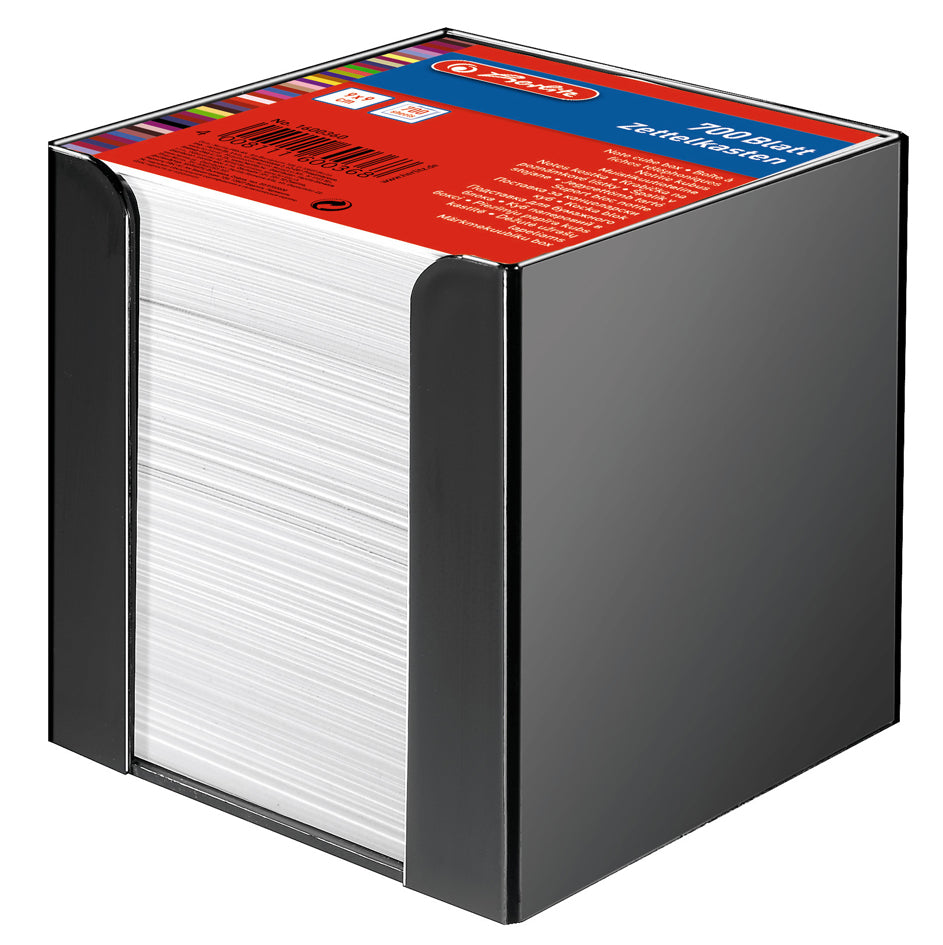 herlitz notitiebox, kunststof, 90 x 90 mm, glashelder