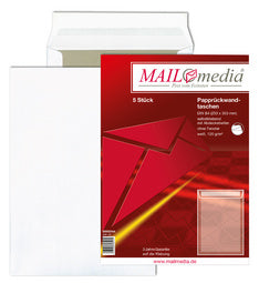 MAILmedia envelop wit met kartonnen rug, C4, zonder venster