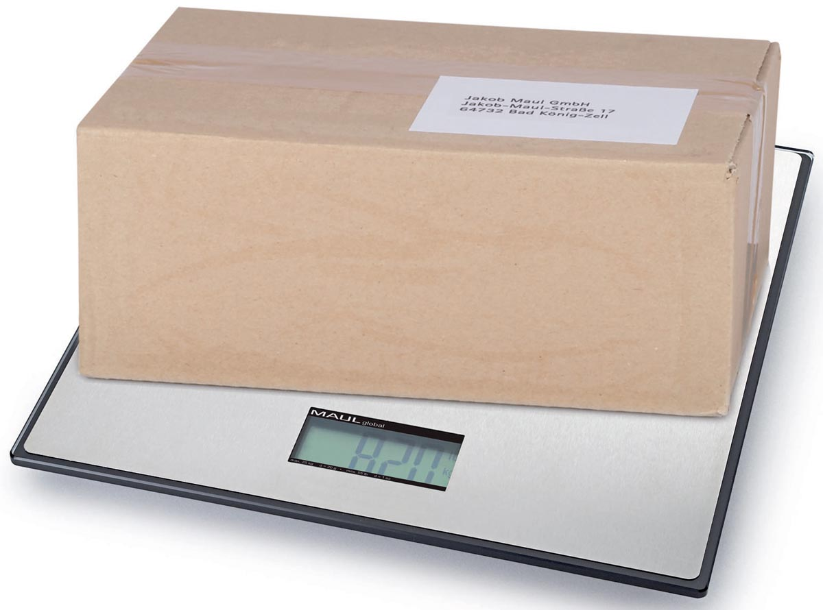 Maul pakketweegschaal MAULglobal, weegt tot 25 kg, gewichtsinterval van 20 gram
