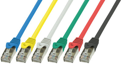 LogiLink Patchkabel, Cat. 5e, SF/UTP, 0,25 m, grijs