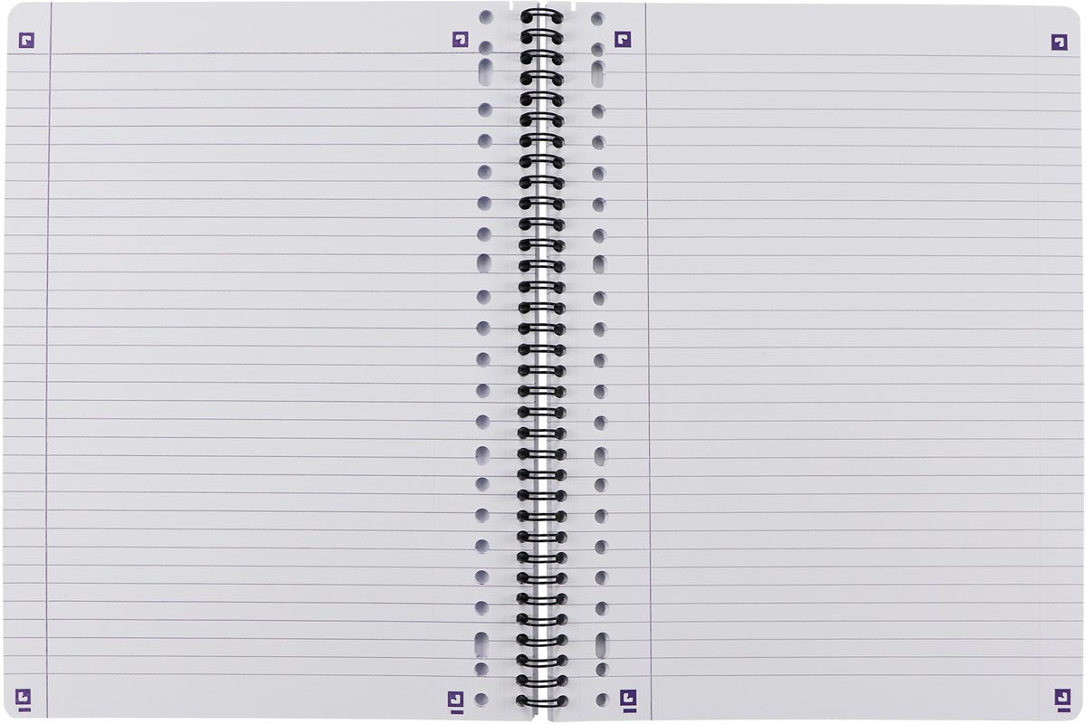 Oxford School collegeblok A4+ gelijnd, 23-gaats, 80 vel, roze