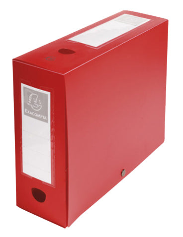 EXACOMPTA archiefdoos met drukknoop, PP, 100 mm, groen