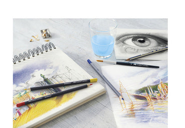 FABER-CASTELL GOLDFABER aquarelpotloden, 12-pak metalen etui